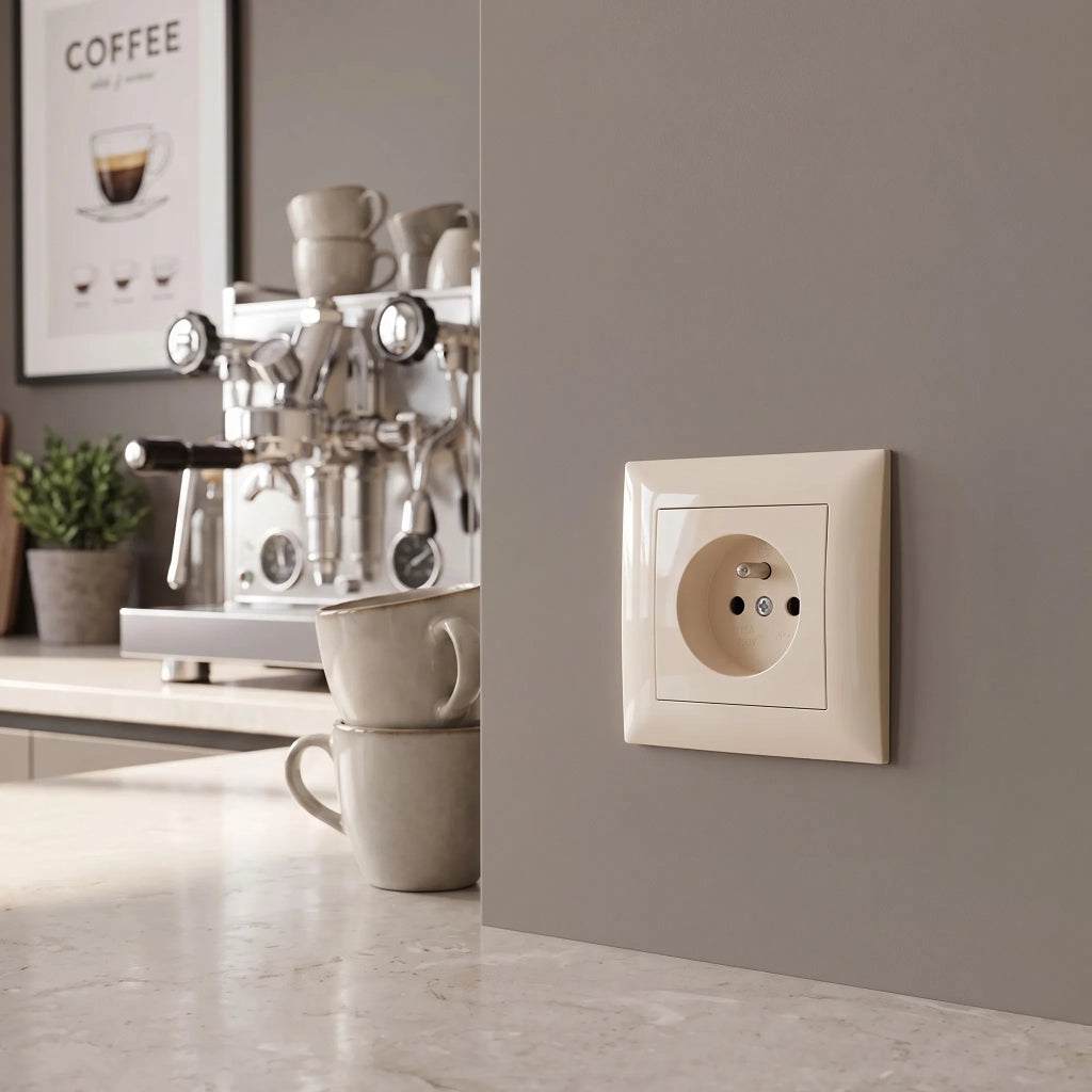 Presa Singola Con Messa A Terra Oste Jnh001-g Beige