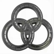 Trade Shop - Soffione Per Doccia Bagno 3 Anelli Ugelli In Abs Doccetta Multigetto Nero 87516 -