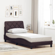 vidaXL Giroletto senza Materasso Marrone Scuro 90x190 cm Tessuto