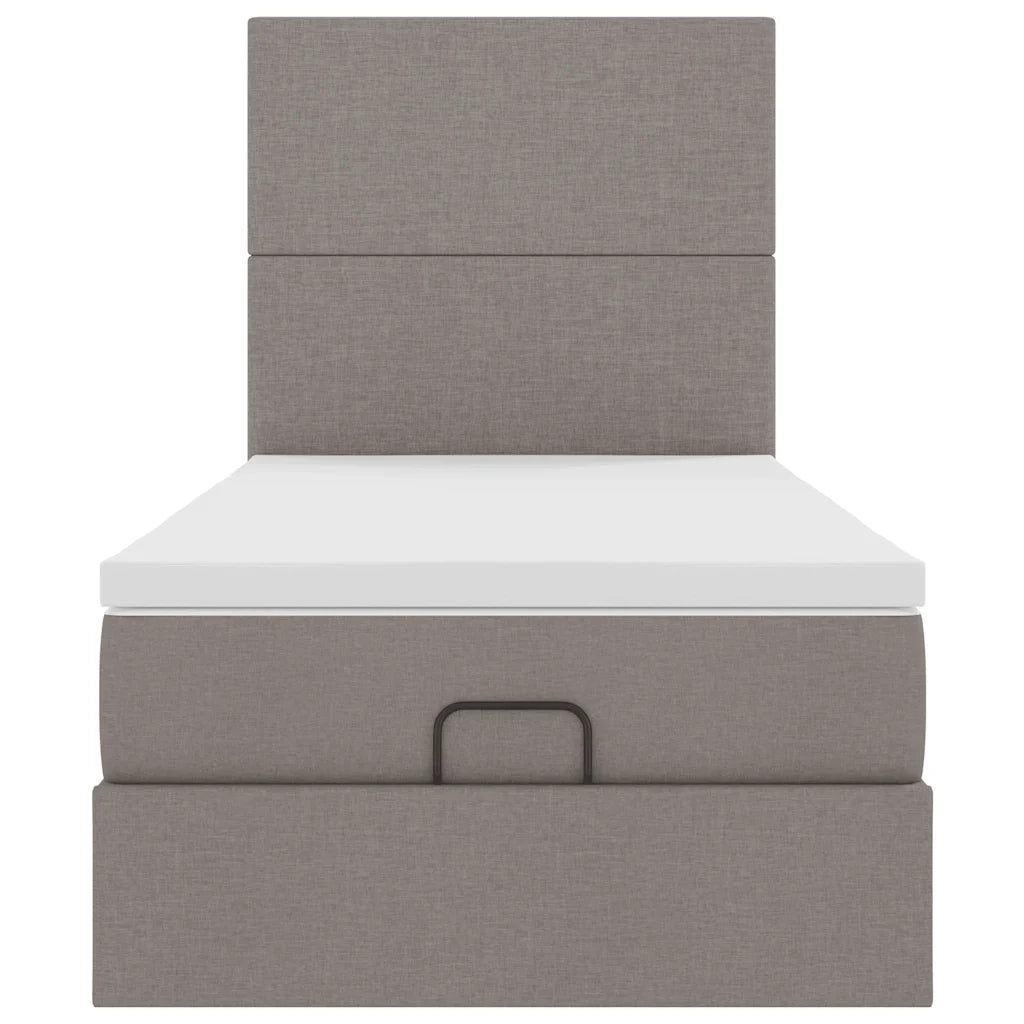 Pouf Letto con Materasso Tortora 100x200 cm in Tessuto 3313054