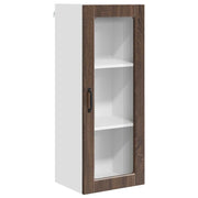 Pensile da cucina | Mobile in vetro da parete PORTO Rovere Marrone 40 x 31 x 100 cm