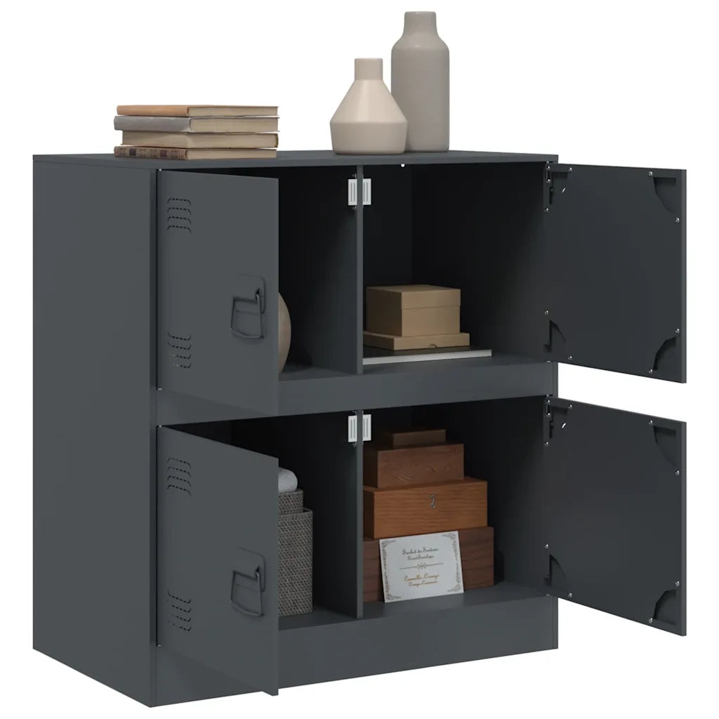 Credenza Antracite 67x39x73 cm in Acciaio 841651