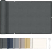 Schermo per balcone in poliestere – 90 x 500 cm – Protezione dalla privacy, vento e sole – Anthracite – Divisione per balcone e pannellatura