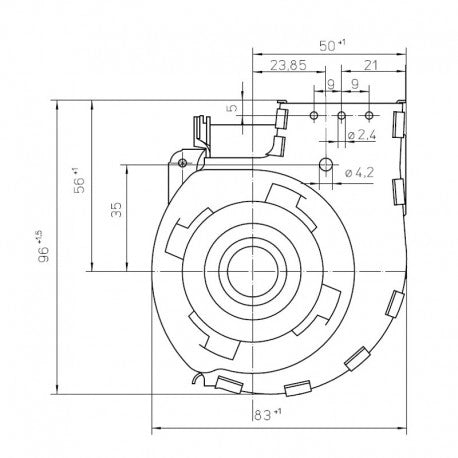 Ventola tangenziale EBM QLZ06/0600A1-2513-15 Motore Destro