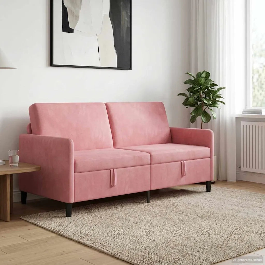 Divano con Storage Rosa 172 x 78 x 87 cm Poliestere 42036965