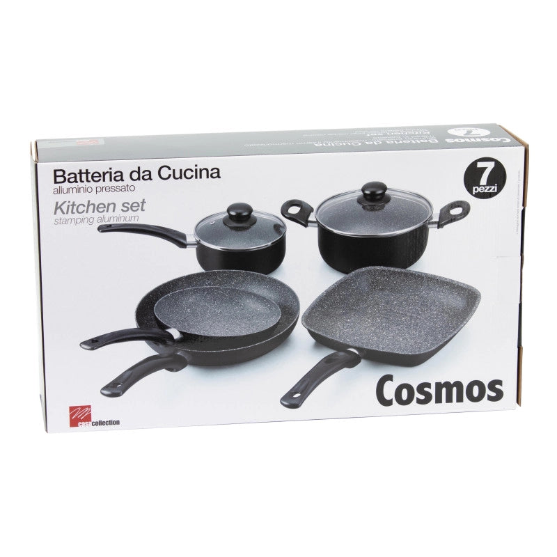 Set di 2 Batteria 7 Pezzi Cosmos Alluminio Stampato