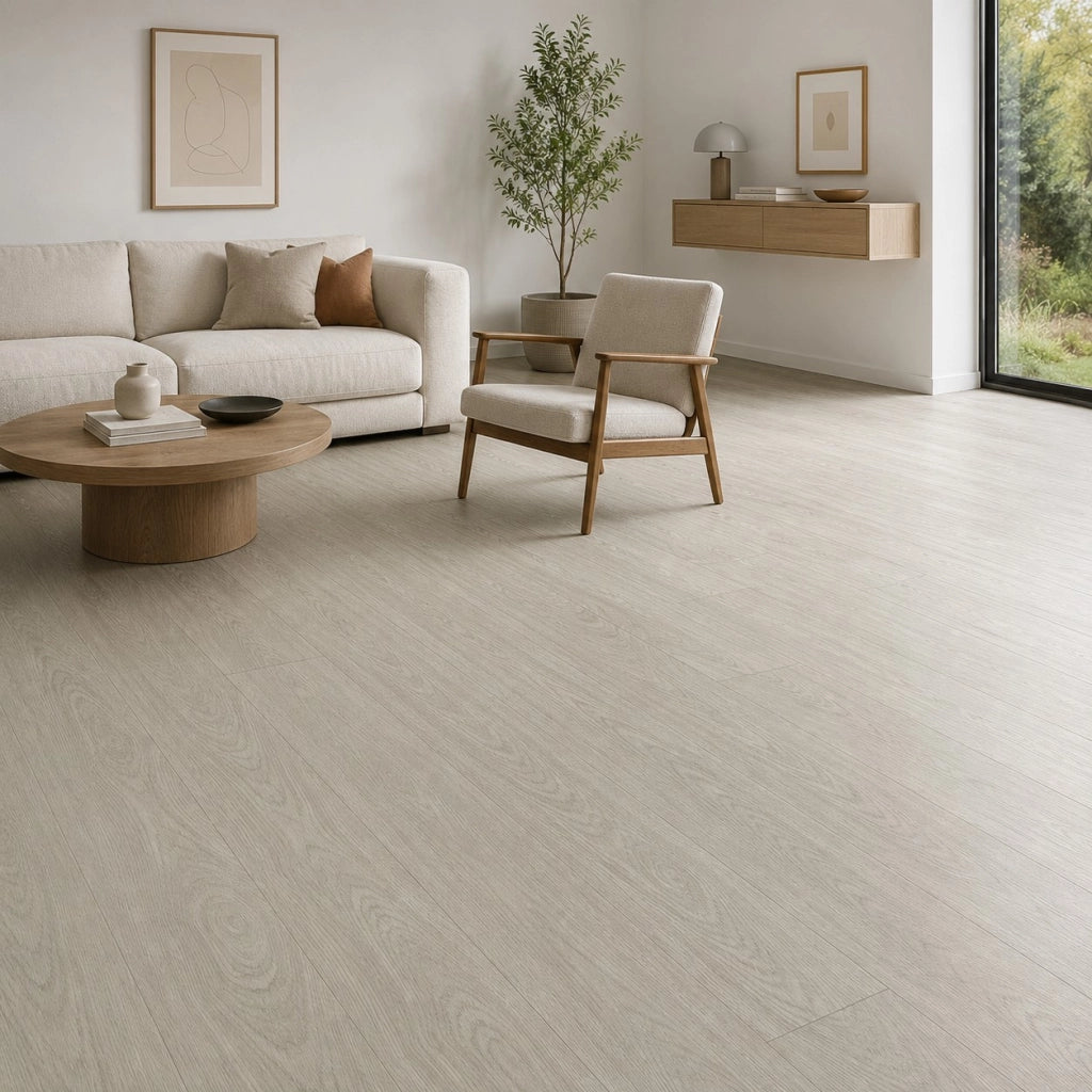 2 x 15 m (30 m²) Pavimento Vinilico a Rotolo Effetto Legno Rovere Tortora – Spessore 2 mm con Feltro Fonoassorbente