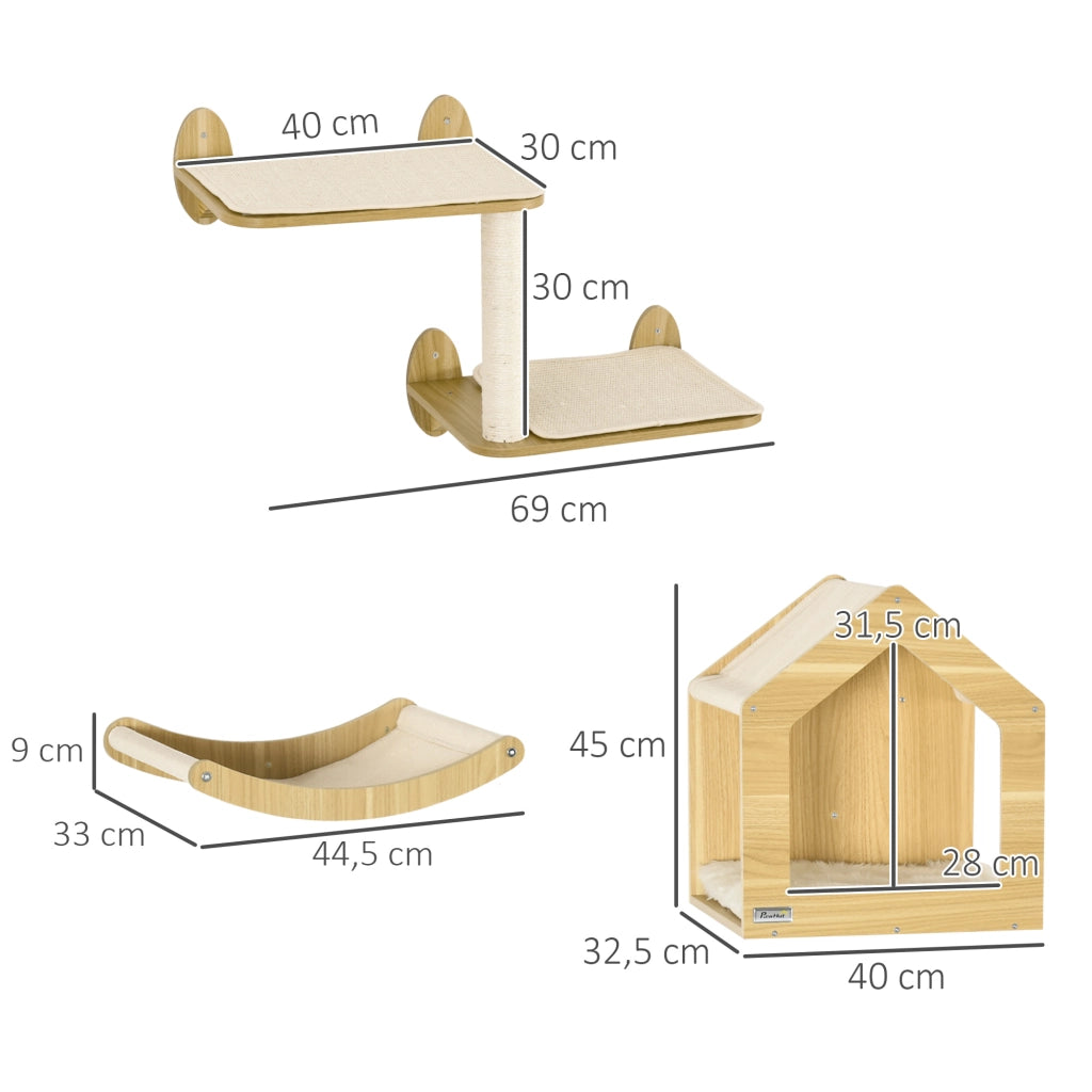 Letto per Gatti con Scaffale Amaca e Tiragraffi ¨C zephmum ¨C Roble