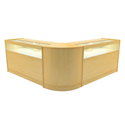 Set Banconi Negozio Iris LED B1500 CM60 Acero con Vetrina e Serratura