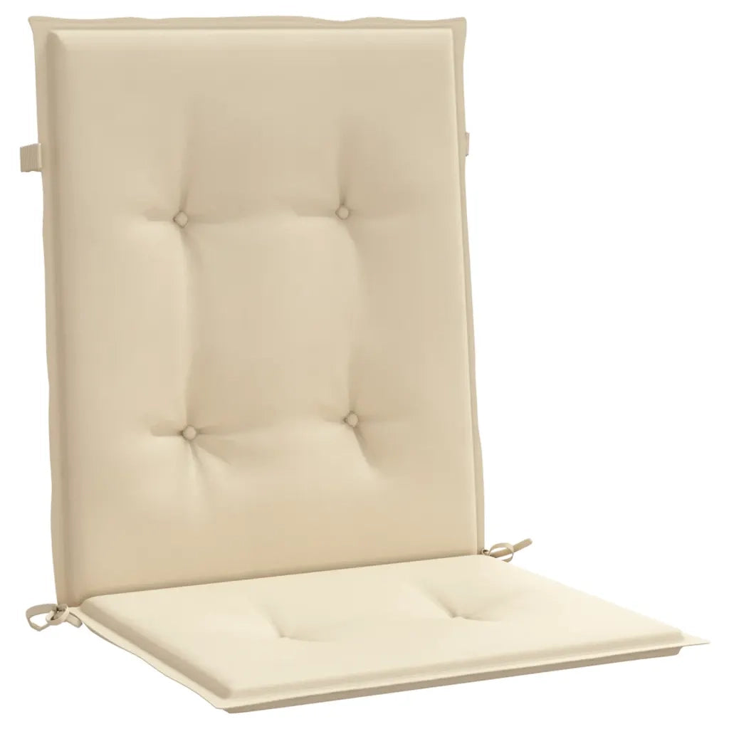 Cuscini per Sedia 2 pz Beige 100x50x3 cm in Tessuto Oxford