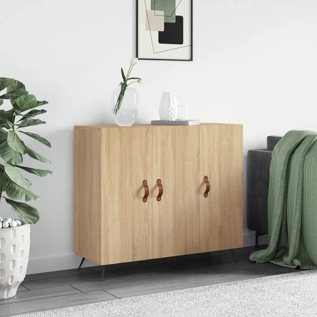 Credenza-Buffet-Armadio da cucina Rovere Sonoma 90x34x80 cm in Legno Multistrato 271019