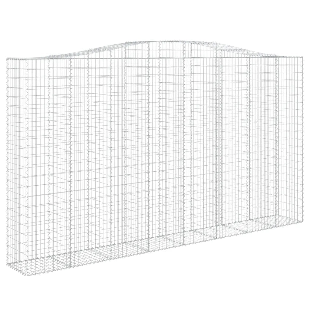 Cesti Gabbioni ad Arco 2 pz 400x50x220/240 cm Ferro Zincato 3146034
