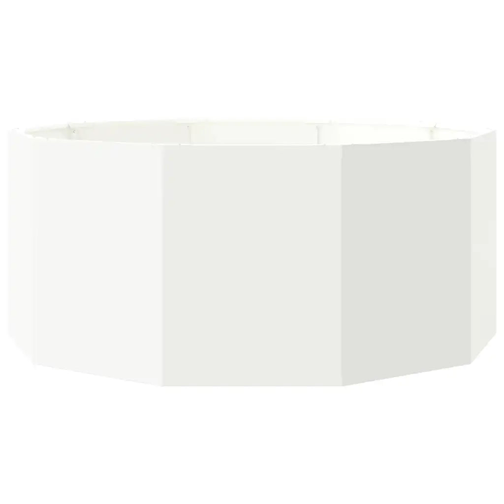 Fioriera | Cassetta per fiori | Vaso Bianco 120 x 120 x 50 cm Acciaio