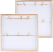 Scatola Fotografica in Legno 30,5 x 30,5 cm - Fotocollage - Decorazione Per Parete - 2 Pezzi - Moderno/Scandinavo - Adatto per Salotto/Camera da Letto - Scatola per Collage