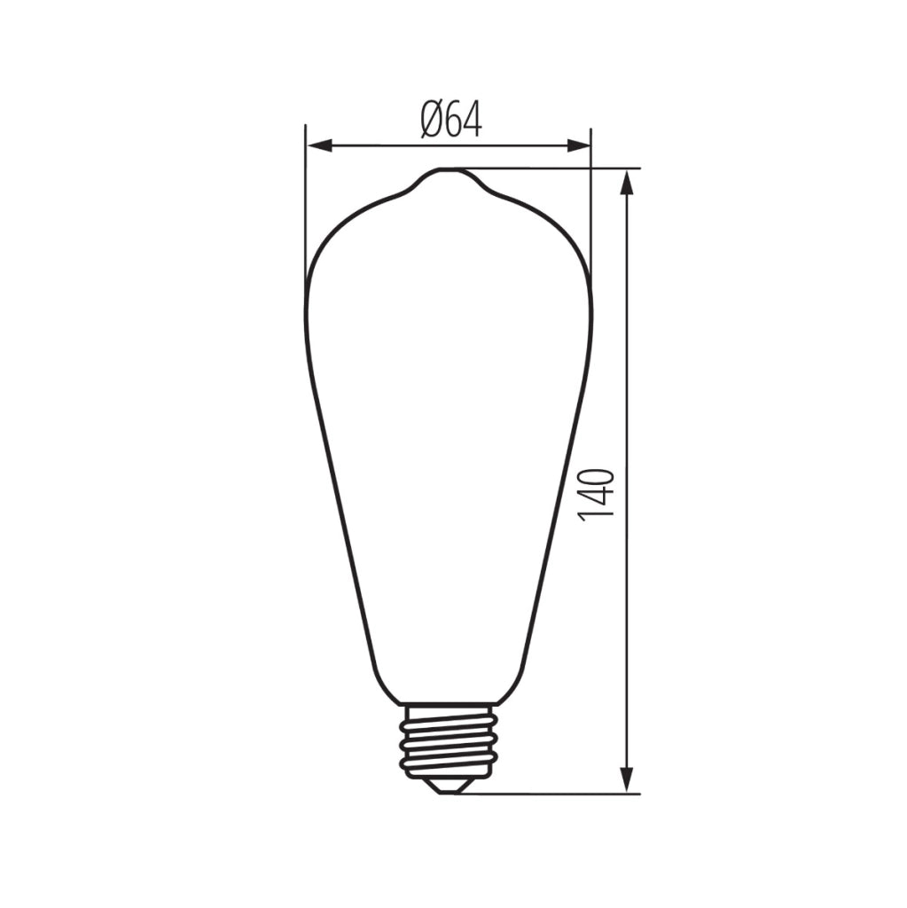 Lampadina LED Filamento 7W E27 Globo 2700K Kanlux