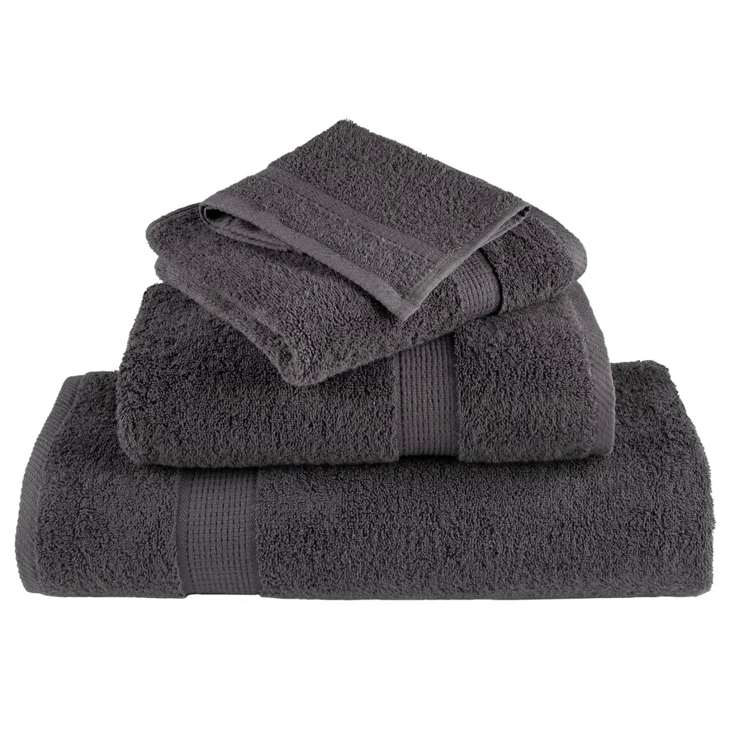 Asciugamani da bagno Premium SOLUND 10 pz Antracite 100x150 cm 600 g/m² 137166