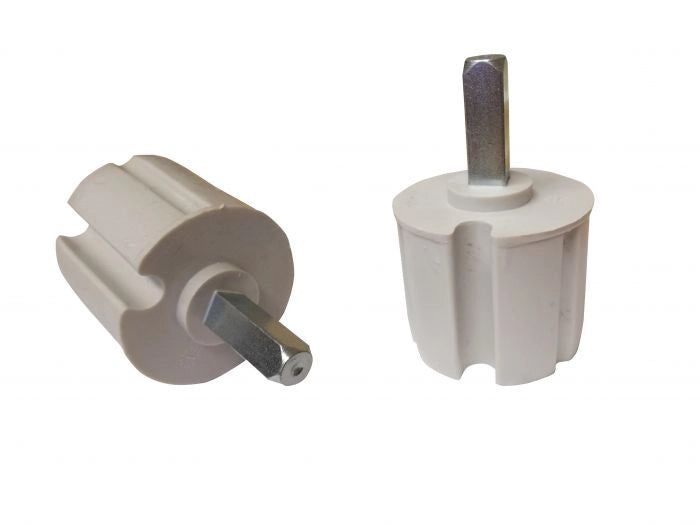 Calotta con perno quadrato per rullo tende da sole <i>(1 pezzo)</i> - Calotta per rullo 60mm - Colore grigio 7035