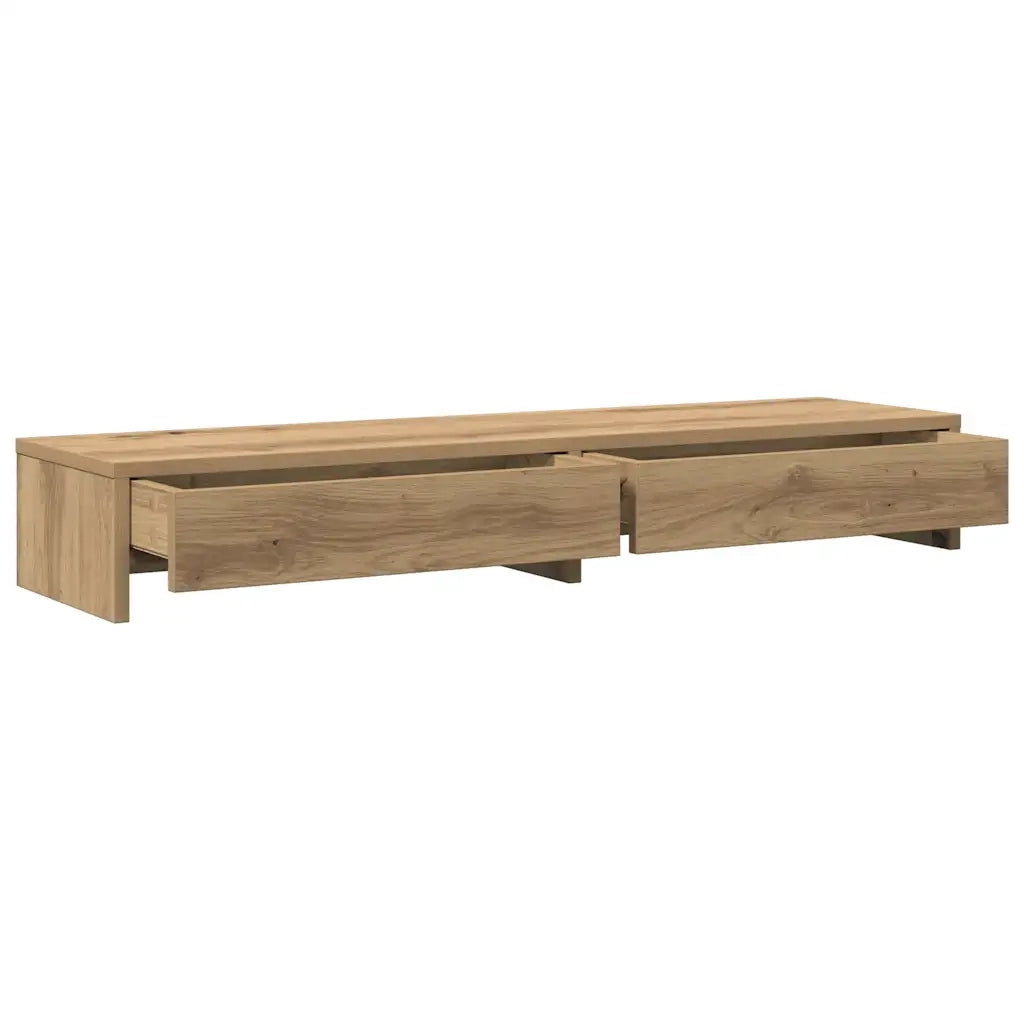 Supporto Monitor con Cassetti Rovere 100x27x15 cm in Truciolato 854678