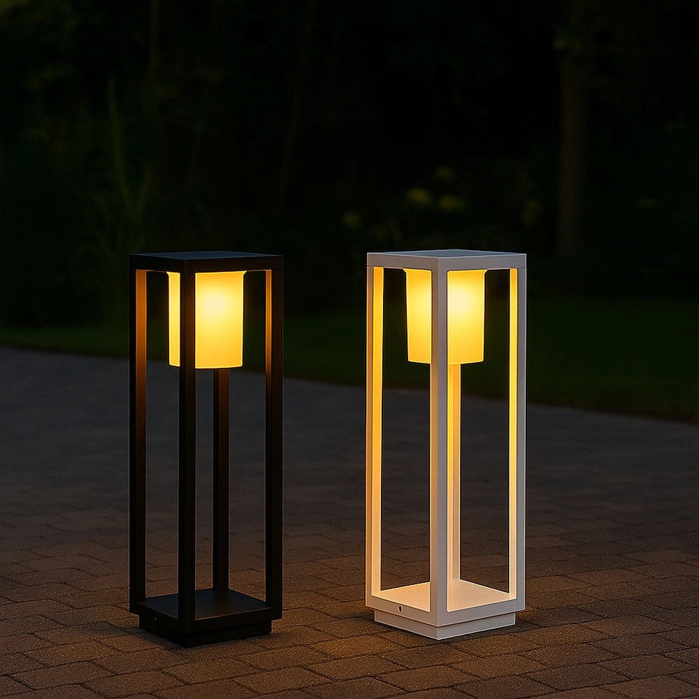 Lampioncino LED da Giardino Nero E27 IP65 60 cm | Paletto Luminoso Moderno per Esterni, Alluminio, Attacco E27, Vialetti e Percorsi