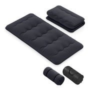 Materasso futon portatile 90 x 200 cm pieghevole con fodera lavabile design giapponese microfibra nera 20_0018703