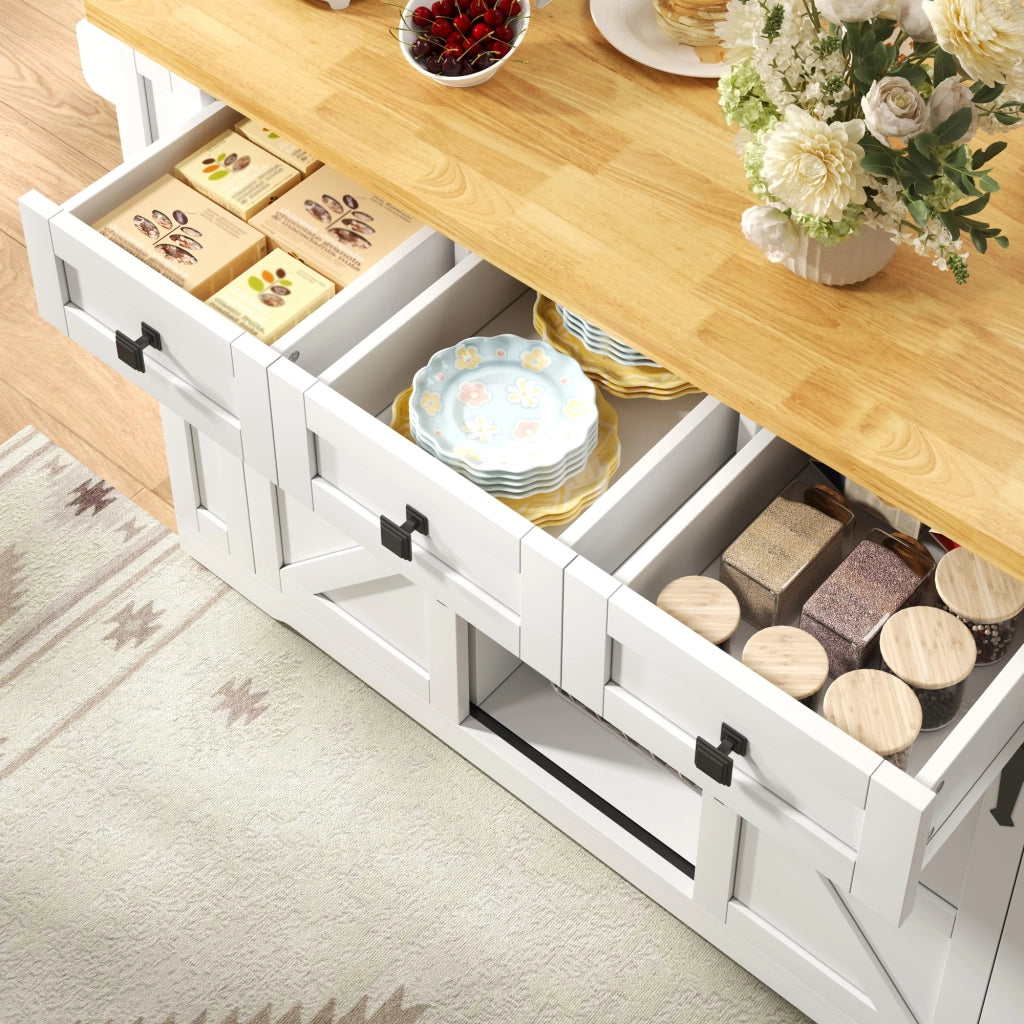 Mobile cucina con piano ribaltabile in MDF bianco naturale