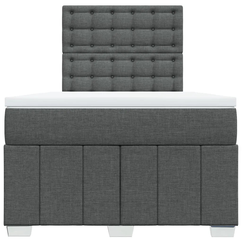Giroletto a Molle con Materasso Grigio Scuro 120x200 cm Tessuto 3293950