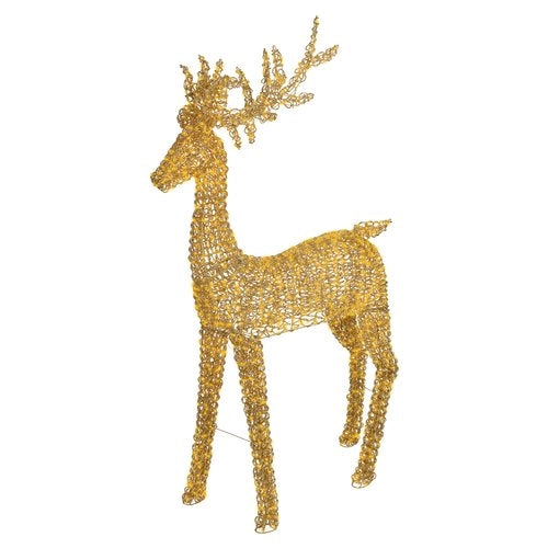 Decorazione luminosa natale amicasa 9493973 renna gold