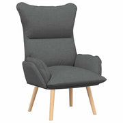 Poltrona | Sedia Relax Grigio scuro 69 x 74 x 93 cm Tessuto e compensato