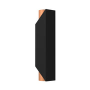 Applique tubo parete nera/rame su-giù 2xGU10 Wall Luminex
