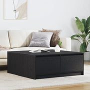 Tavolino da Salotto con Cassetti Rovere Nero 100x100x40 cm 3328400