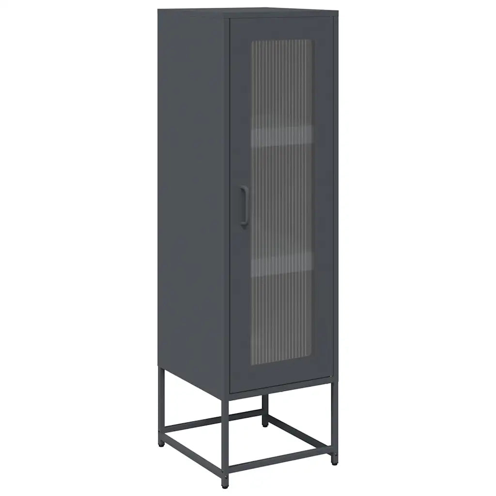 Credenza Antracite 36x39x123 cm Acciaio Laminato a Freddo