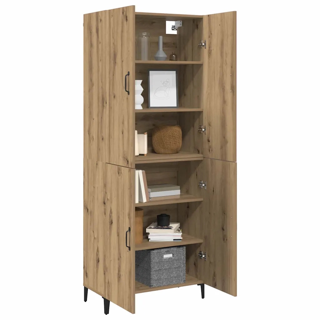 vidaXL Credenza 2 pcs rovere artigianale 69,5 x 34 x 180 cm
