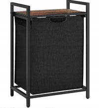 Cesto della biancheria, nero 72x33x50 cm