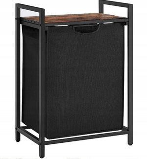 Cesto della biancheria, nero 72x33x50 cm