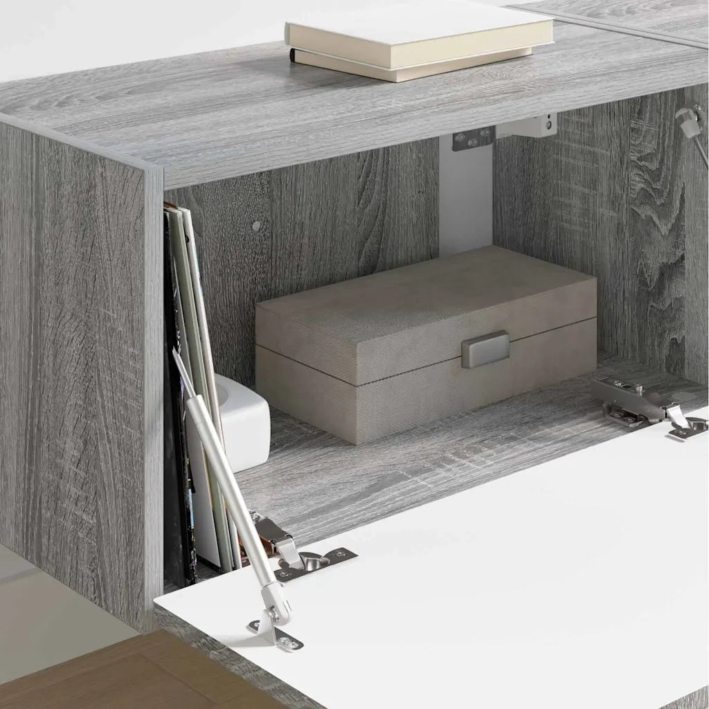 Mobile TV da parete 2 pcs Grigio Sonoma 60 x 31 x 29,5 cm