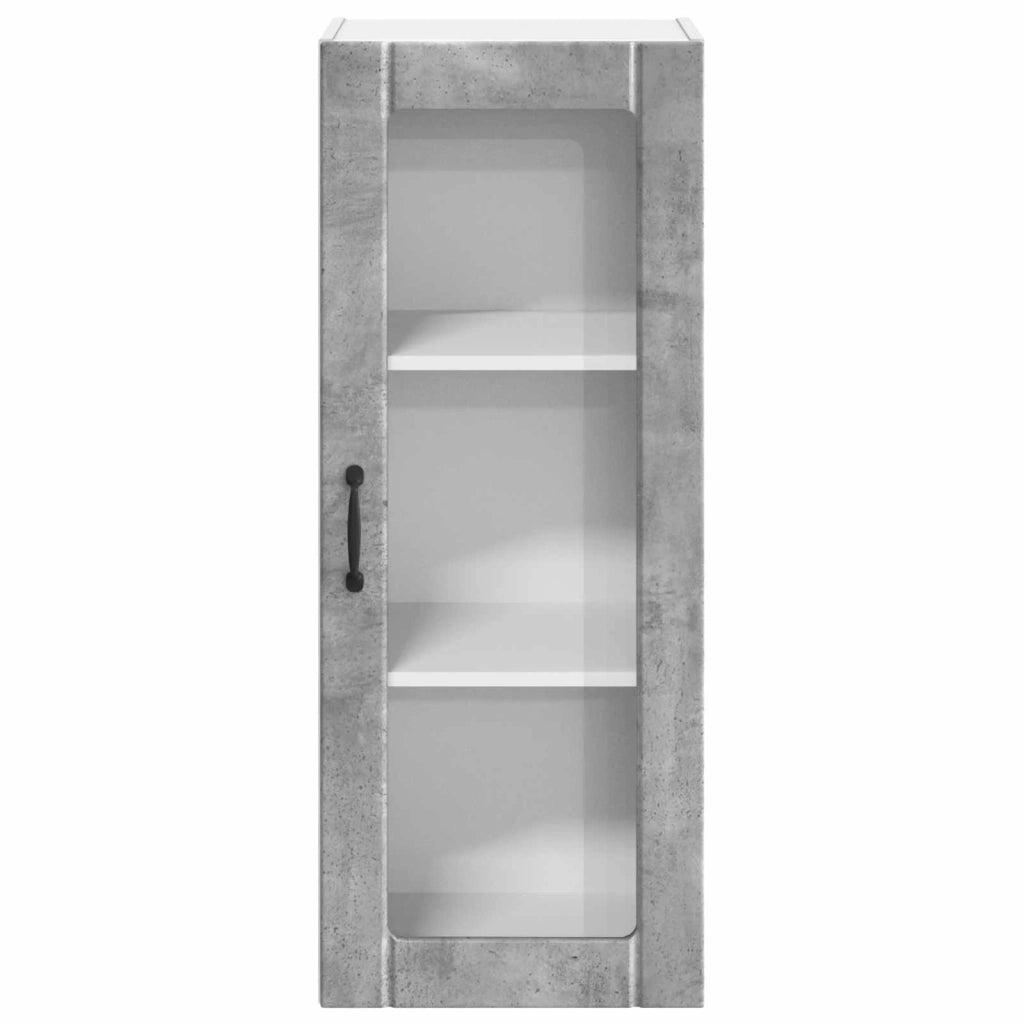 Mobile in vetro da parete LUCCA Grigio Cemento 40 x 31 x 100 cm