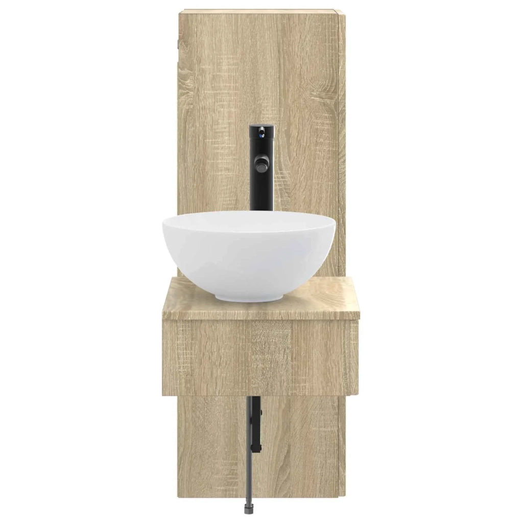 Set di mobili per il bagno 2 pz Rovere Sonoma 3406095