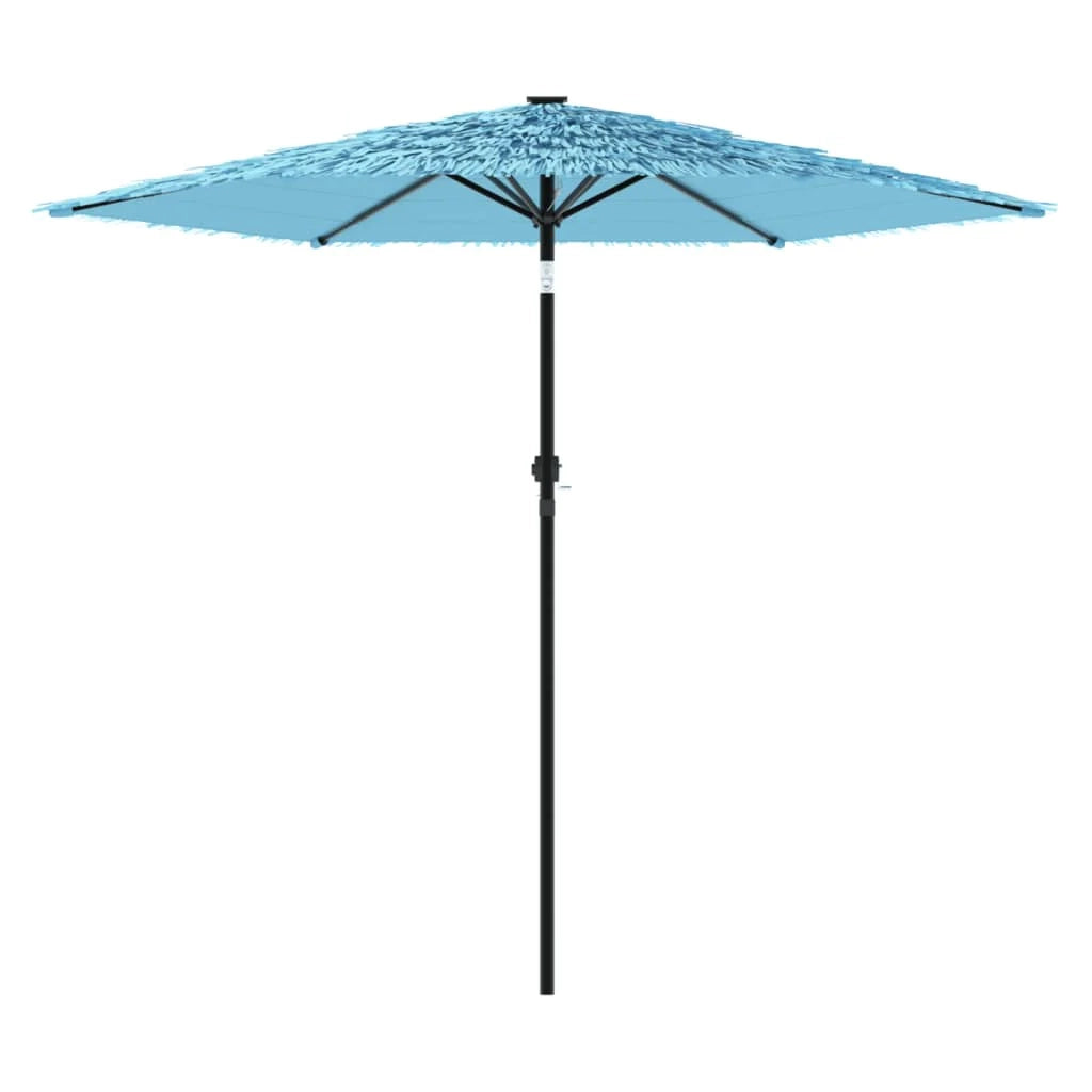 Ombrellone da giardino quadrato di design con protezione solare 268 x 268 x 226 cm poliestere blu 02_0056397