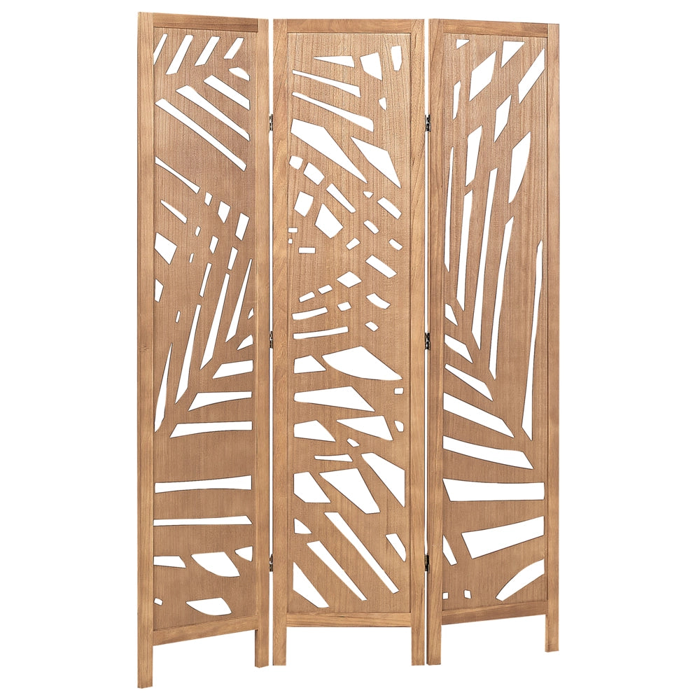 Separatore di stanza in legno naturale di Paulownia MDF a 3 pannelli pieghevole schermo decorativo divisorio