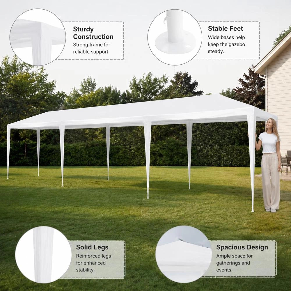 Party Tent 3x9 M PE White