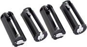 Contenitore di Ricarica per 3 Batterie AAA di Forma Rotonda, Nero.