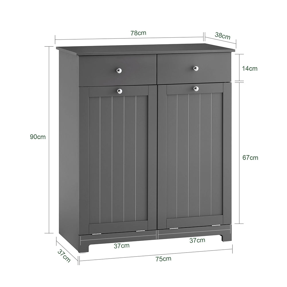 SoBuy Mobile portabiancheria 78x38x90cm BZR33-II-DG