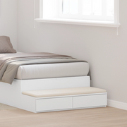 Cassetti per Letto Bianco 80x36,5x16,5 cm in Legno Composito