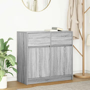 Credenza con Cassetto Grigio Sonoma 80x34x76 cm in Truciolato 861540