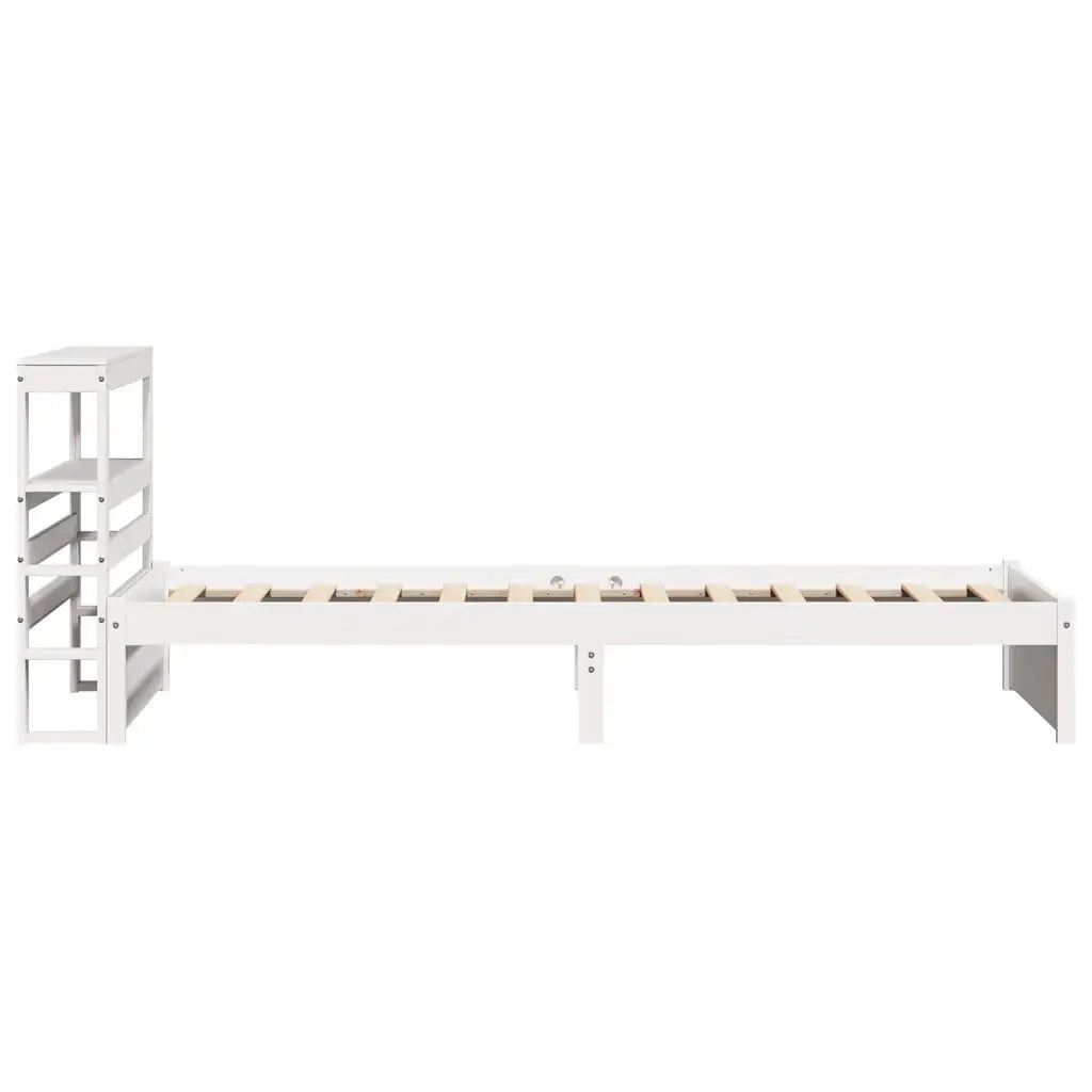 Giroletto con Testiera senza Materasso Bianco 90x200 cm
