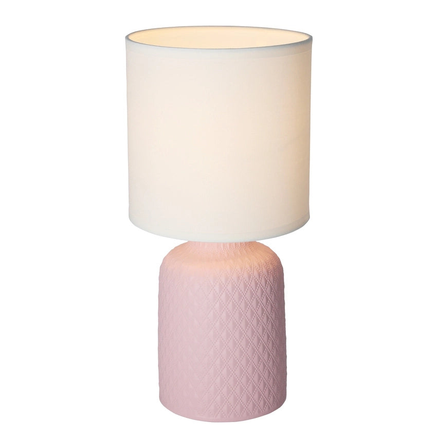 Lampada da tavolo Candellux INER rosa/bianca E14 32cm