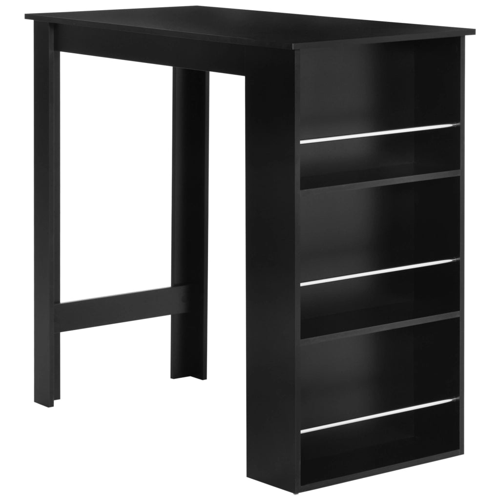 Tavolo da bar ¨C zephmum ¨C nero, metallo, legno, 112x57x106 cm