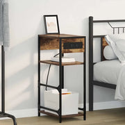 vidaXL Armadio da Notte Rovere fumo 40 x 27 x 76 cm Legno multistrato