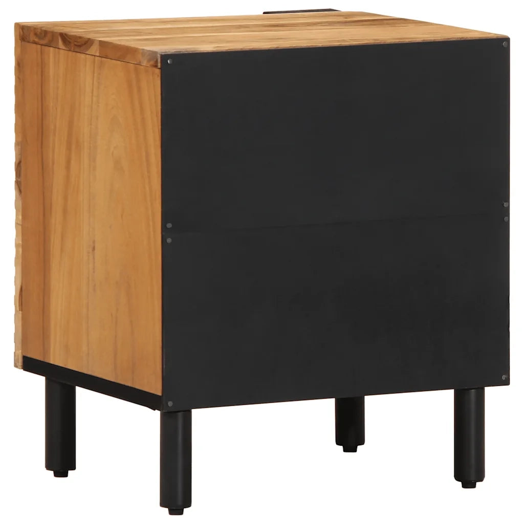 Comodini 2pz-Set di 2 Tavolino da notte 40x33x46 cm in Legno Massello di Acacia 216801