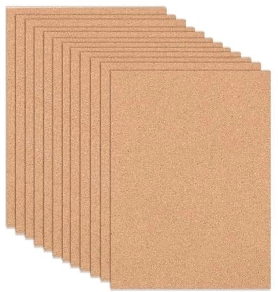 12 pezzi di piastre di gomma 30x21cm 1mm per modellismo, tabellone per appunti, piastre di gomma per camere da letto, ufficio casalingo, fai da te e come pannello da parete, per terrarium e come isolante